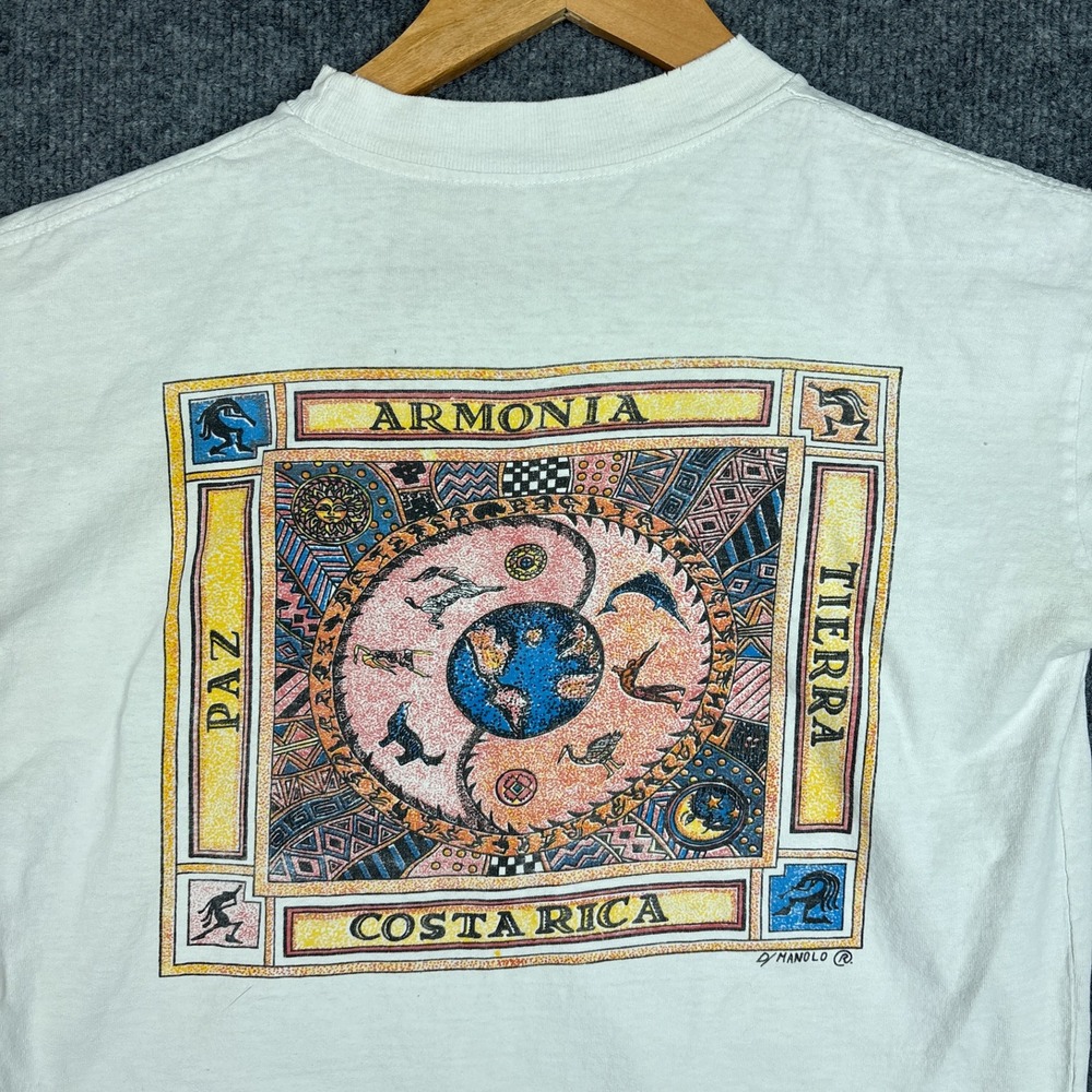 Vintage 90s Costa Rica Nature Harmony Human-I Style T-Shirt Medium Cropped